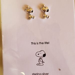 Snoopy sterling silver earrings